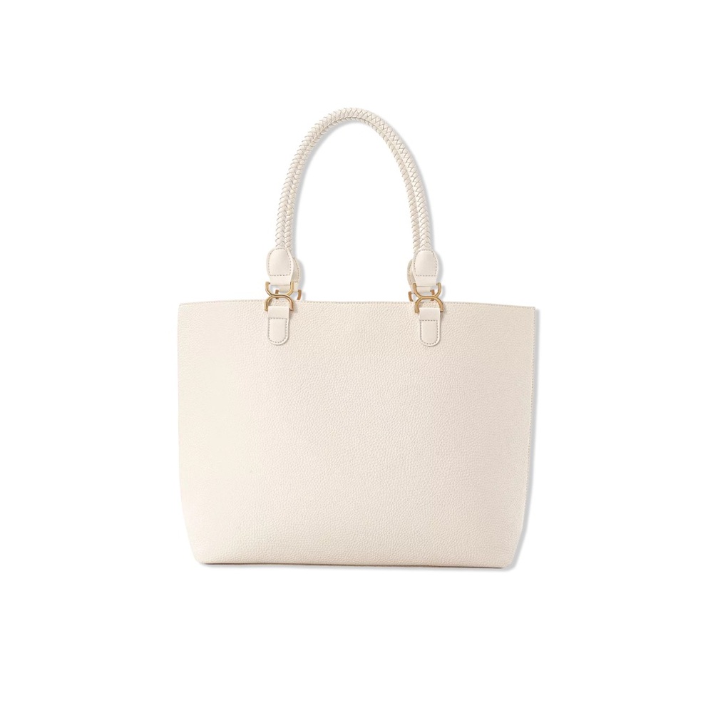 🦋NWT - ULTA BEAUTY Faux Leather Cream Tote Bag